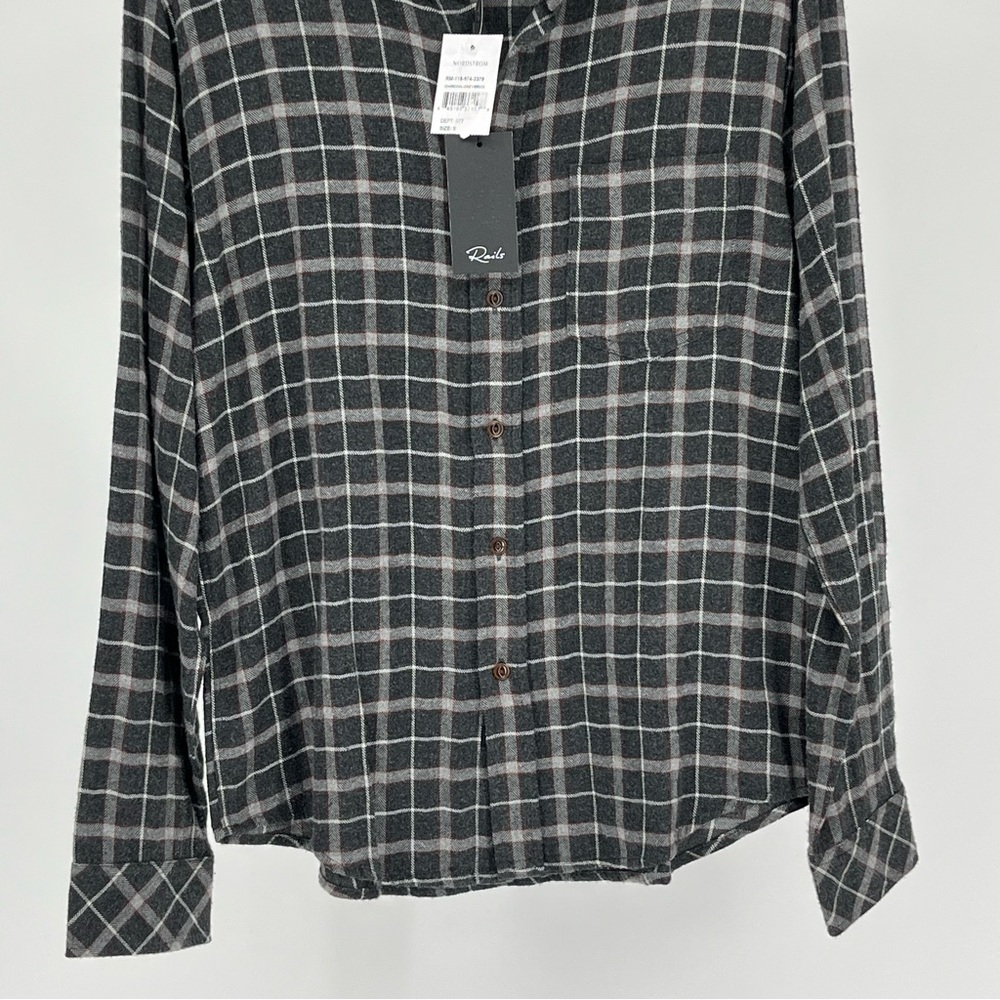 RAILS NWT MEN’S LENNOX BRUSHED REGULAR FIT PLAID LONG SLEEVE BUTTON DOWN SHIRT - Picture 9 of 16